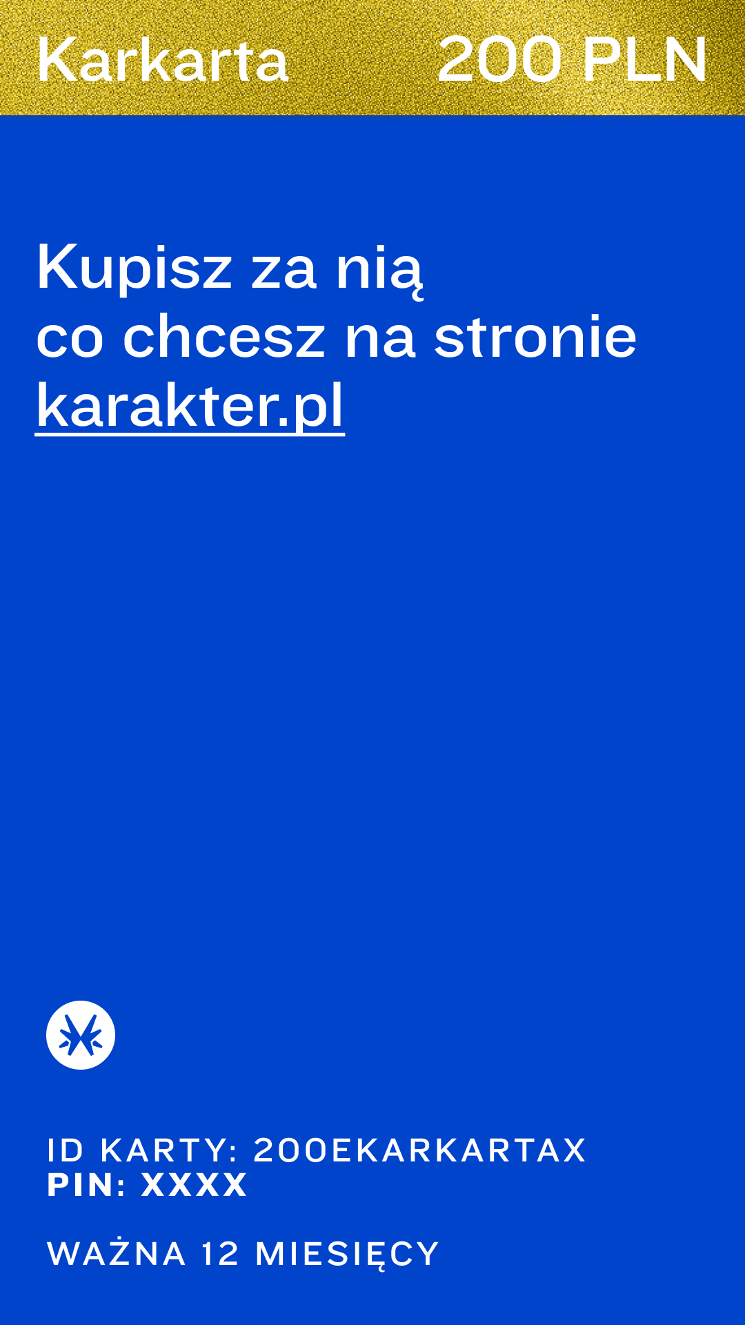 NAGRODA Karta podarunkowa 200 zł