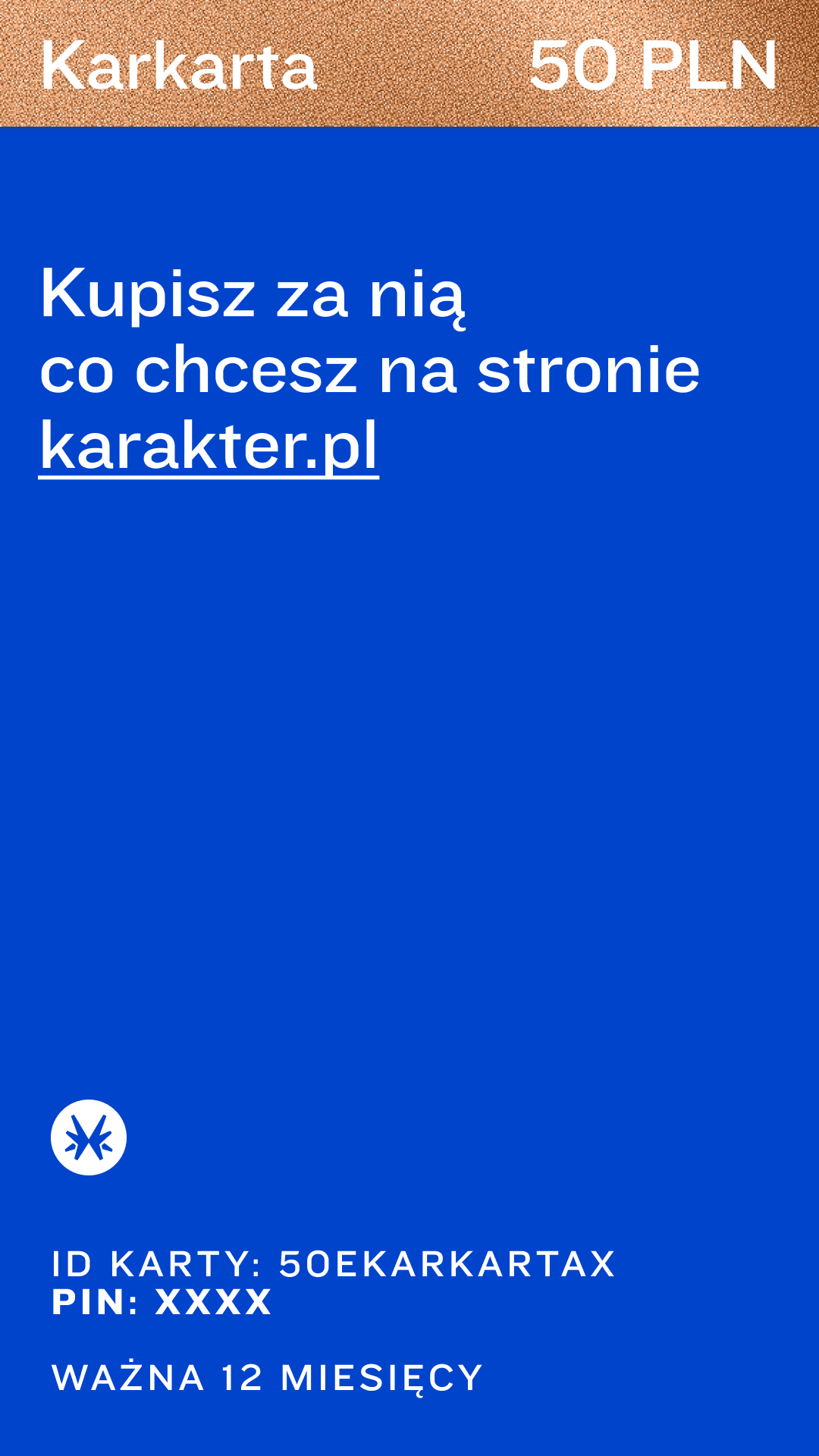 NAGRODA Karta podarunkowa 50 zł
